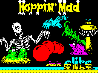 Hopping Mad title screen for ZX Spectrum